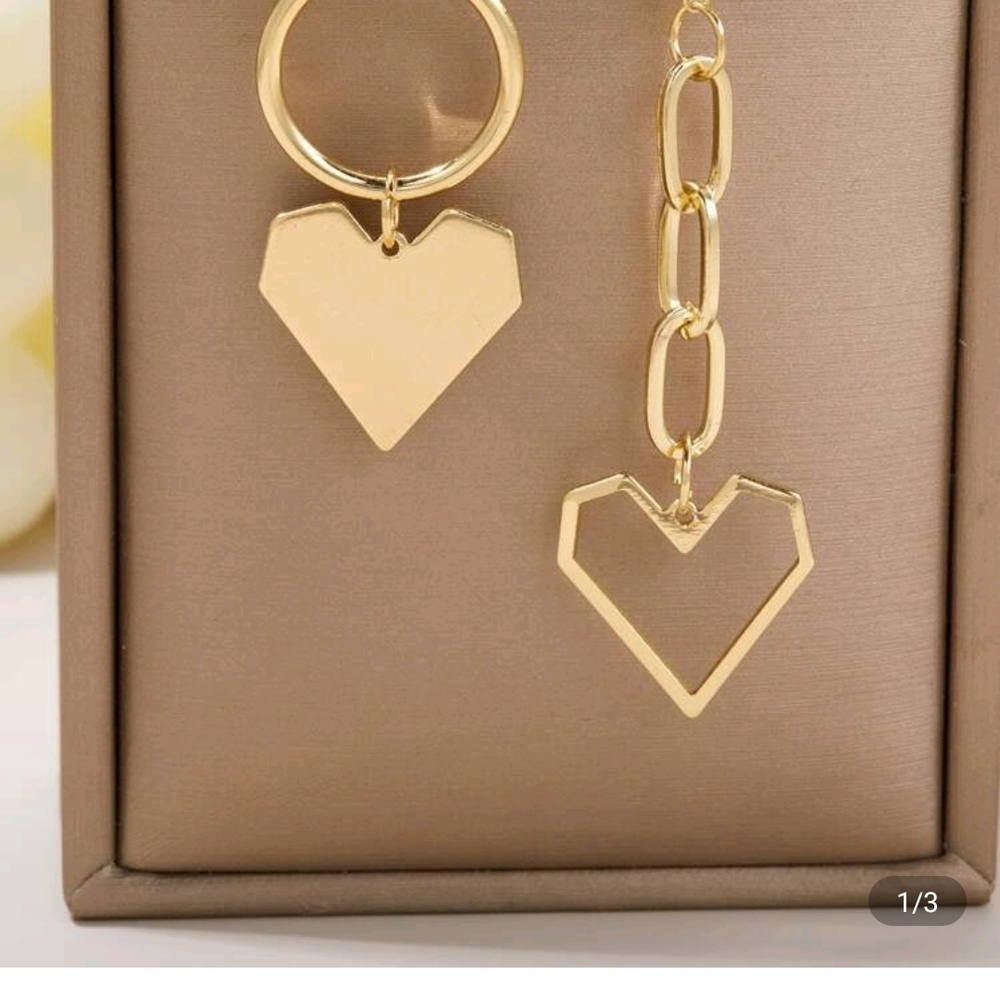 Gold Heart-Shaped Earrings